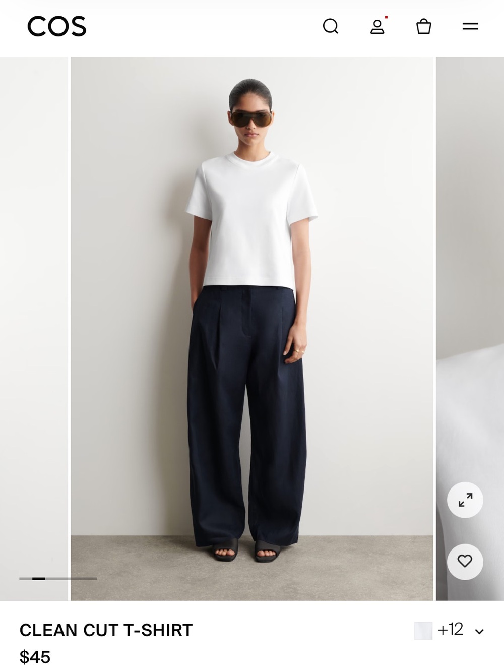COS clean cut t shirt, set of 3, size XL